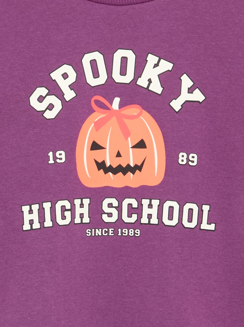 Fleece Halloween-sweatshirt Zwart - Kiabi