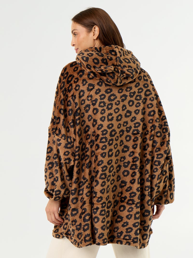 Fleece hoodie met capuchon Bruin - Kiabi