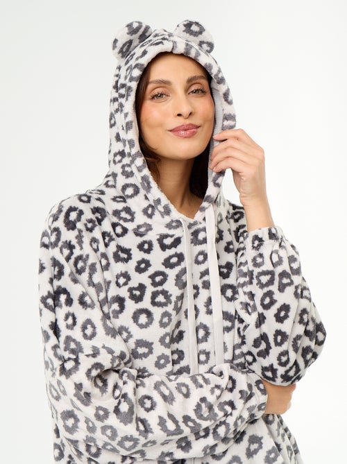 Fleece hoodie met capuchon - Kiabi