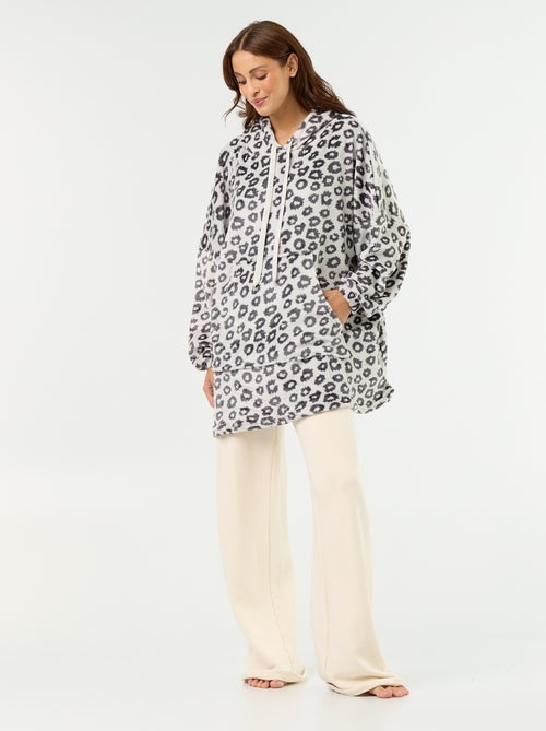 Fleece hoodie met capuchon - Kiabi