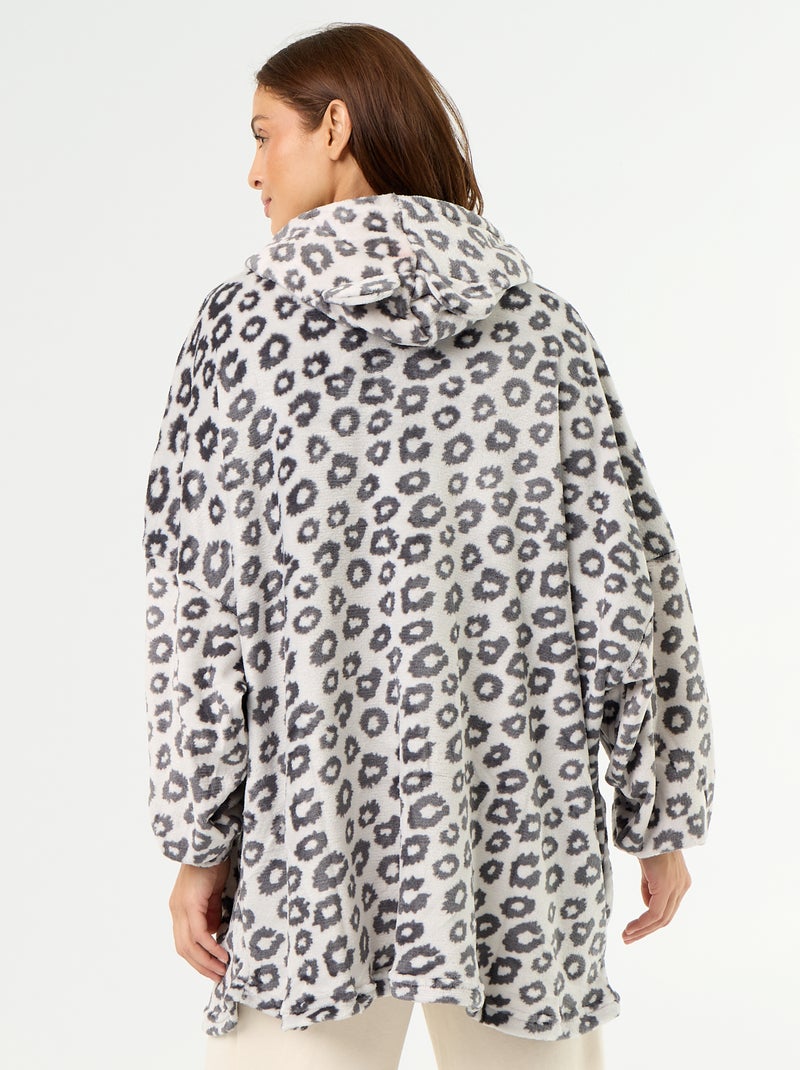 Fleece hoodie met capuchon Grijs - Kiabi