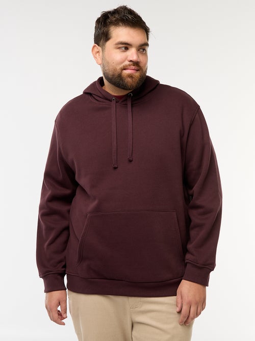 Fleece hoodie met kangoeroezak - Kiabi