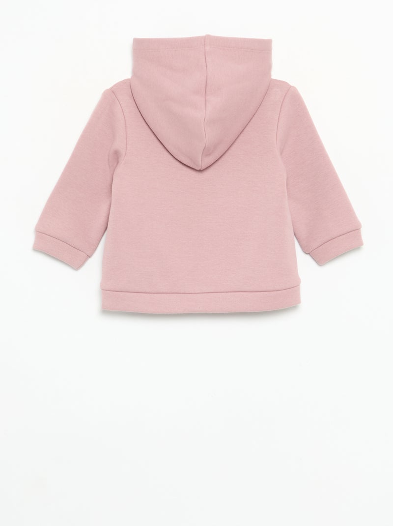 Fleece hoodie met konijnenoortjes Rose - Kiabi