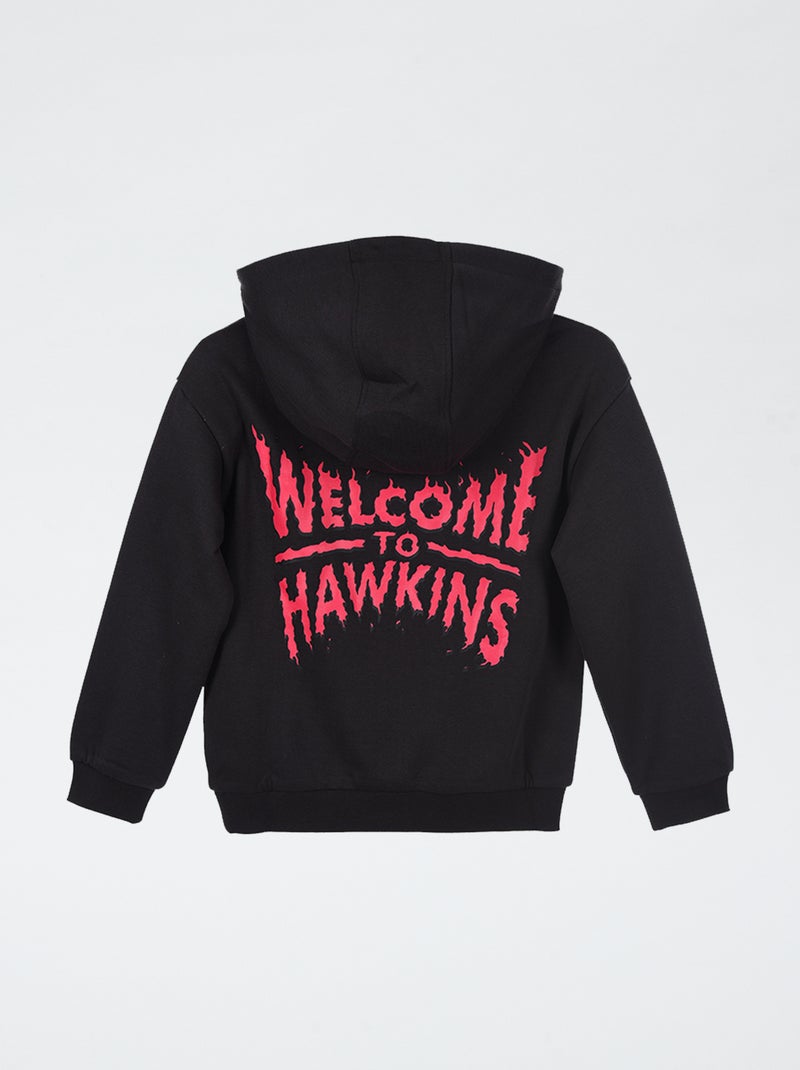 Fleece hoodie 'Stranger Things' Zwart - Kiabi