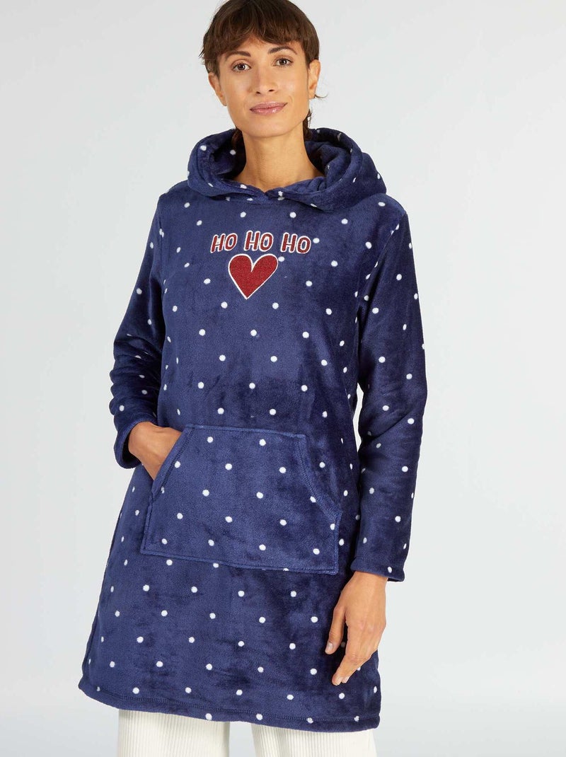 Fleece nachtsweater BLAUW - Kiabi