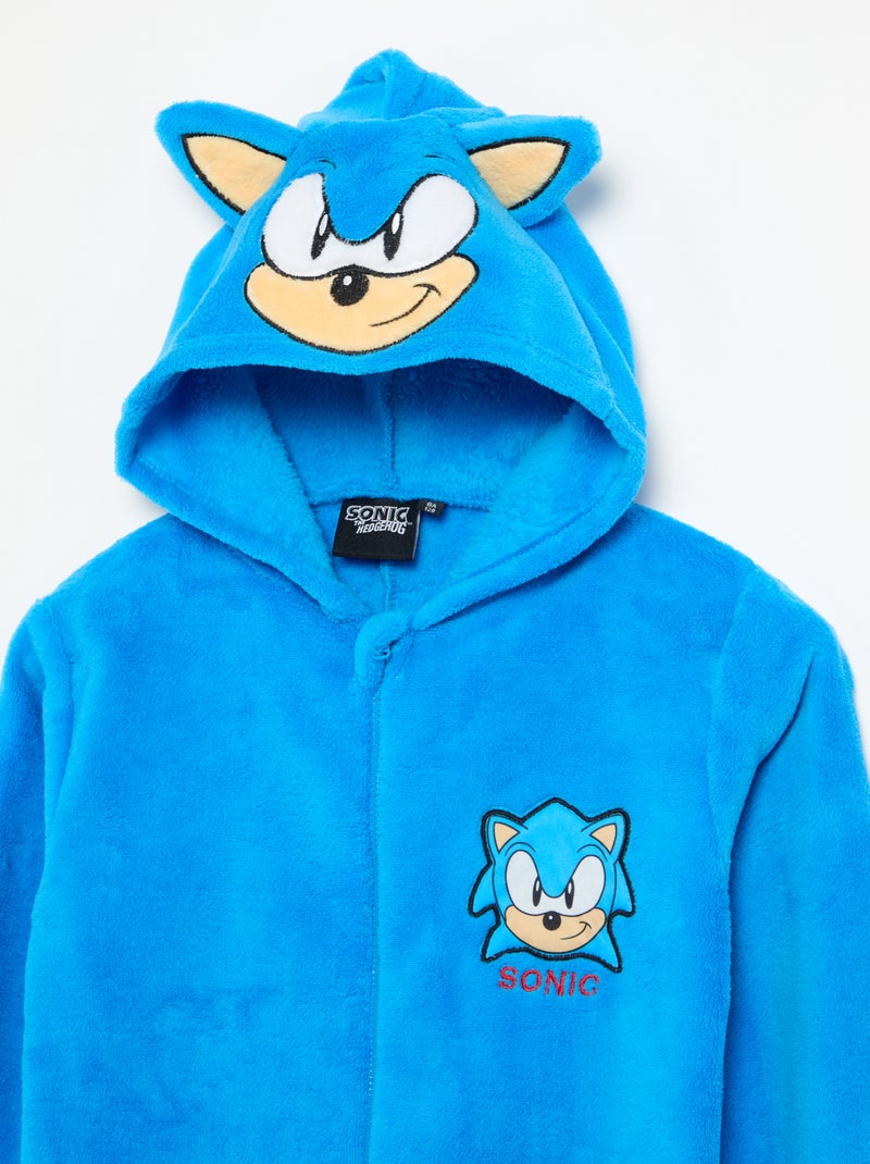 Fleece onesie 'Sonic' Blauw - Kiabi