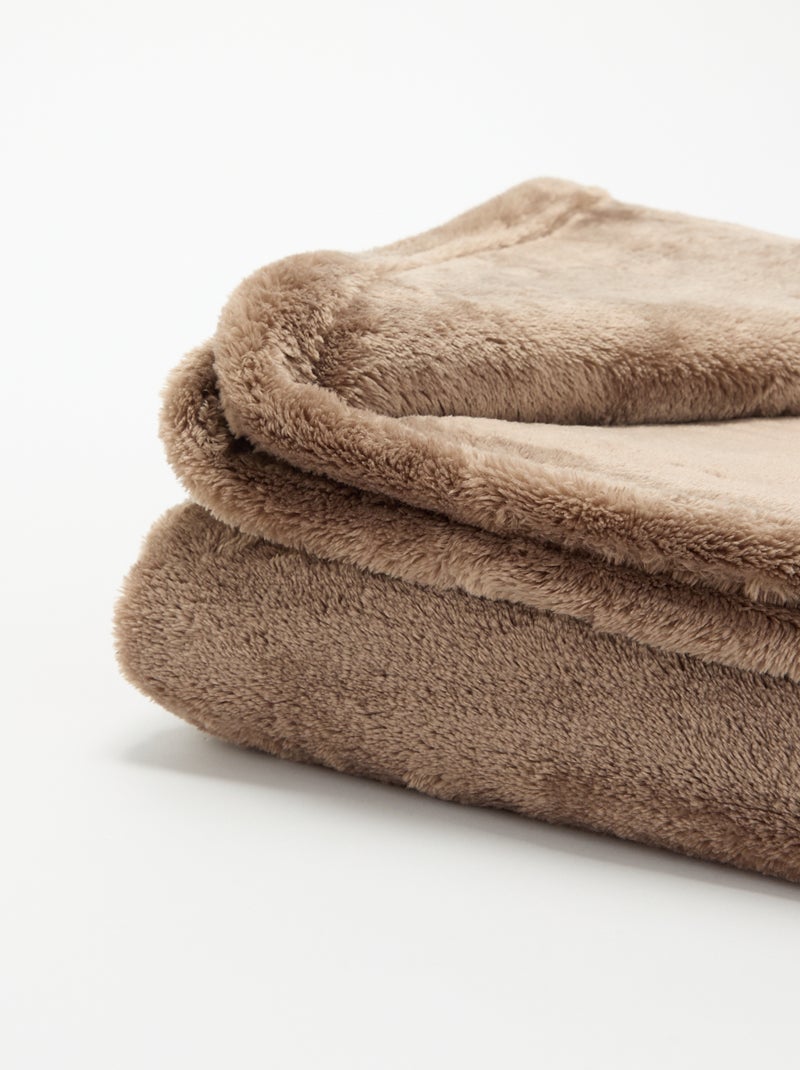 Fleece plaid Bruin - Kiabi