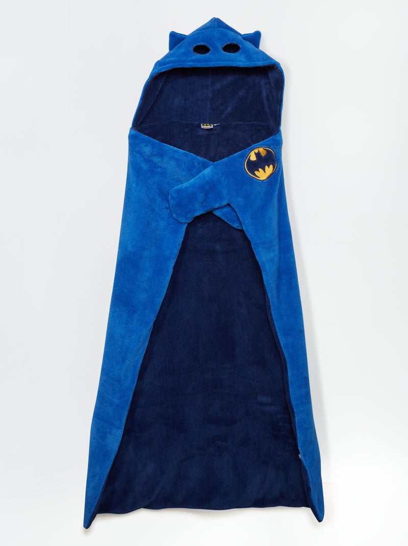 Fleece plaid in capemodel 'Batman' blauw / navy - Kiabi