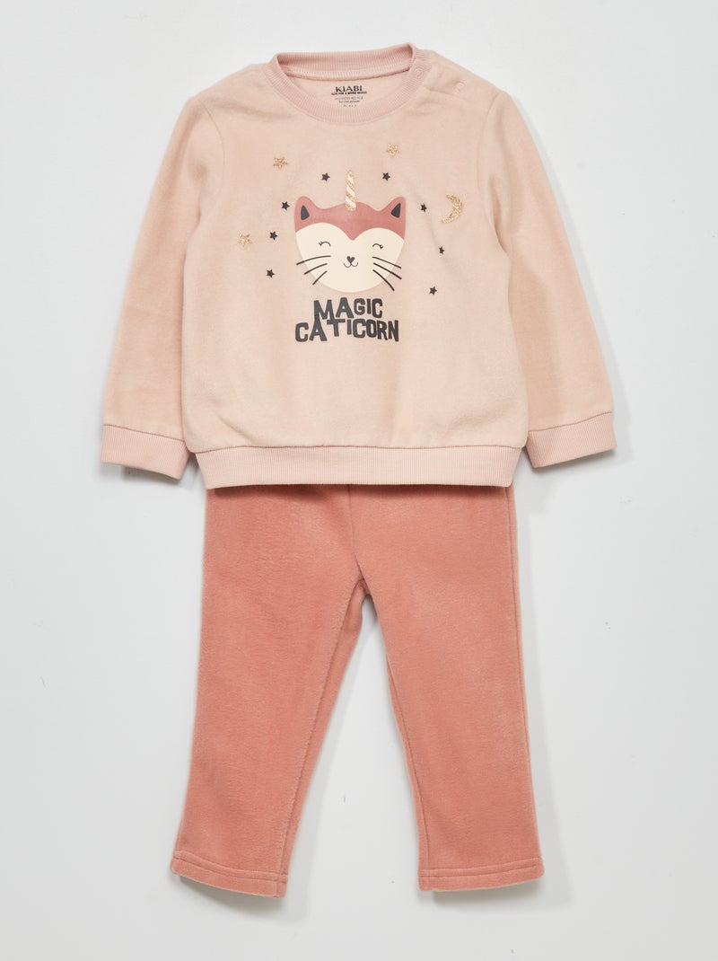Fleece pyjama - 2-delig ROSE - Kiabi