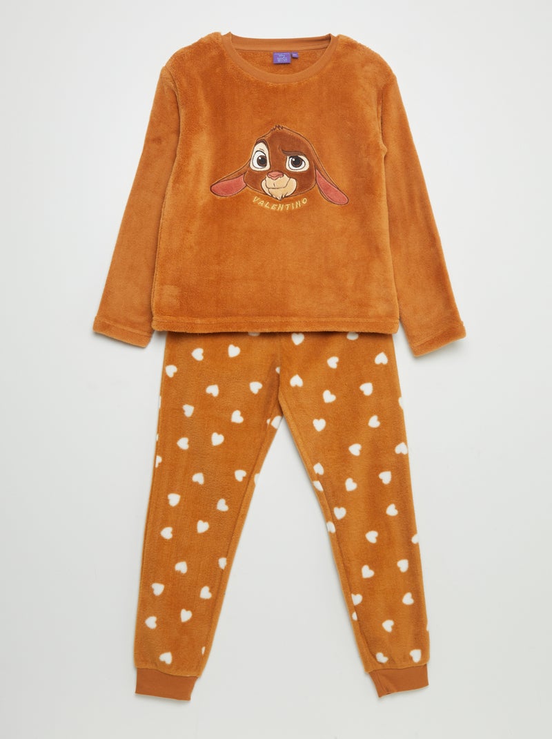 Fleece pyjama 'Asha' 'Disney' - 2-delig BRUIN - Kiabi