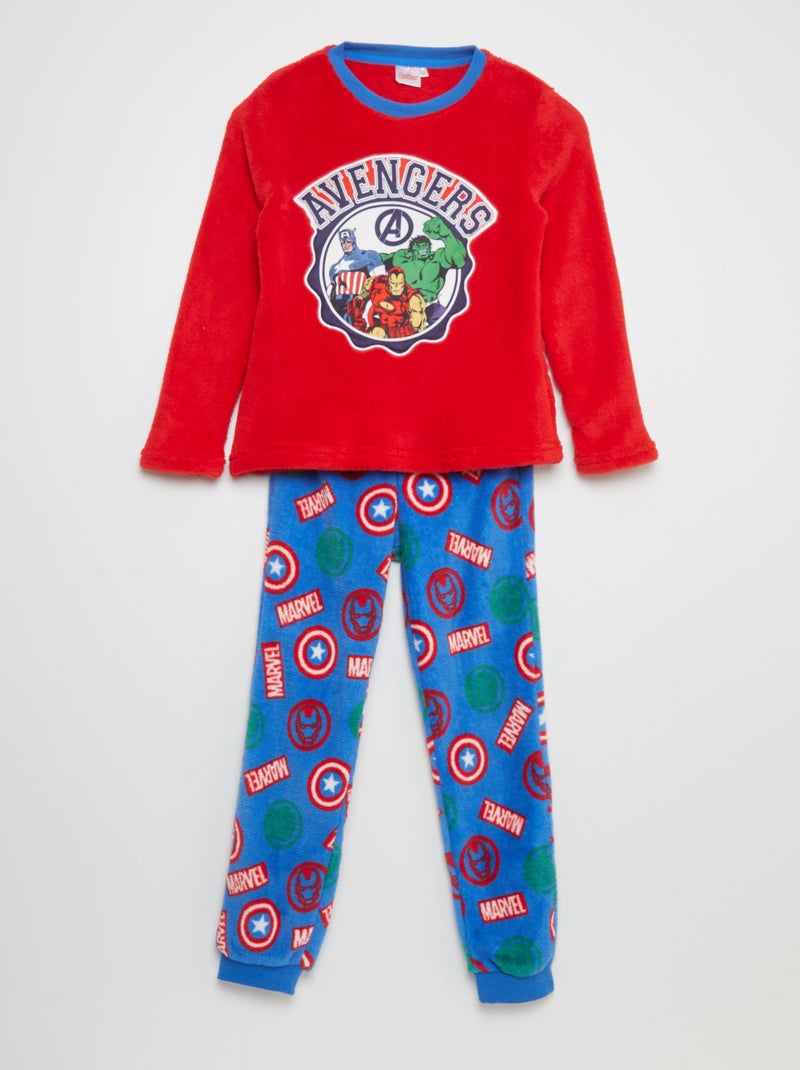 Fleece pyjama 'Avengers' - 2-delig ROOD - Kiabi