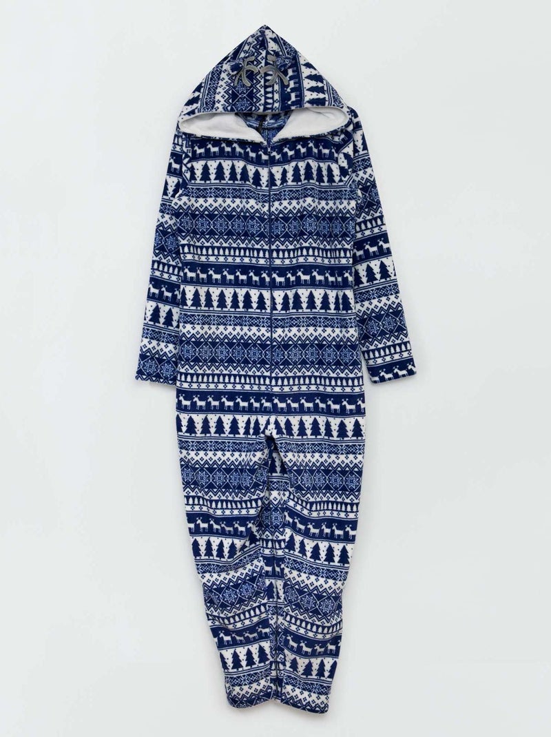 Fleece pyjama BLAUW - Kiabi