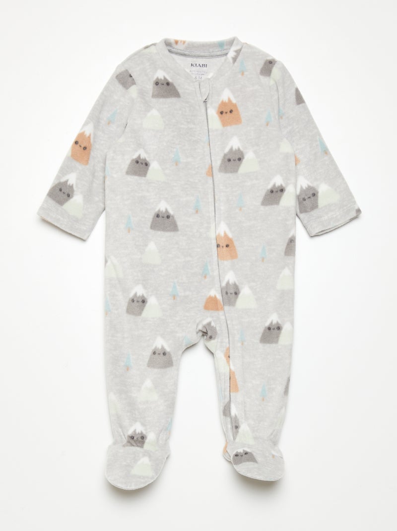 Fleece pyjama GRIJS - Kiabi
