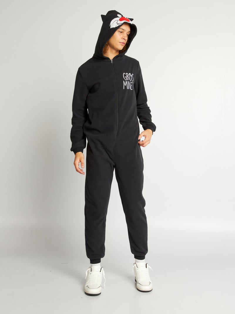 Fleece pyjama 'Looney Tunes' zwart - Kiabi