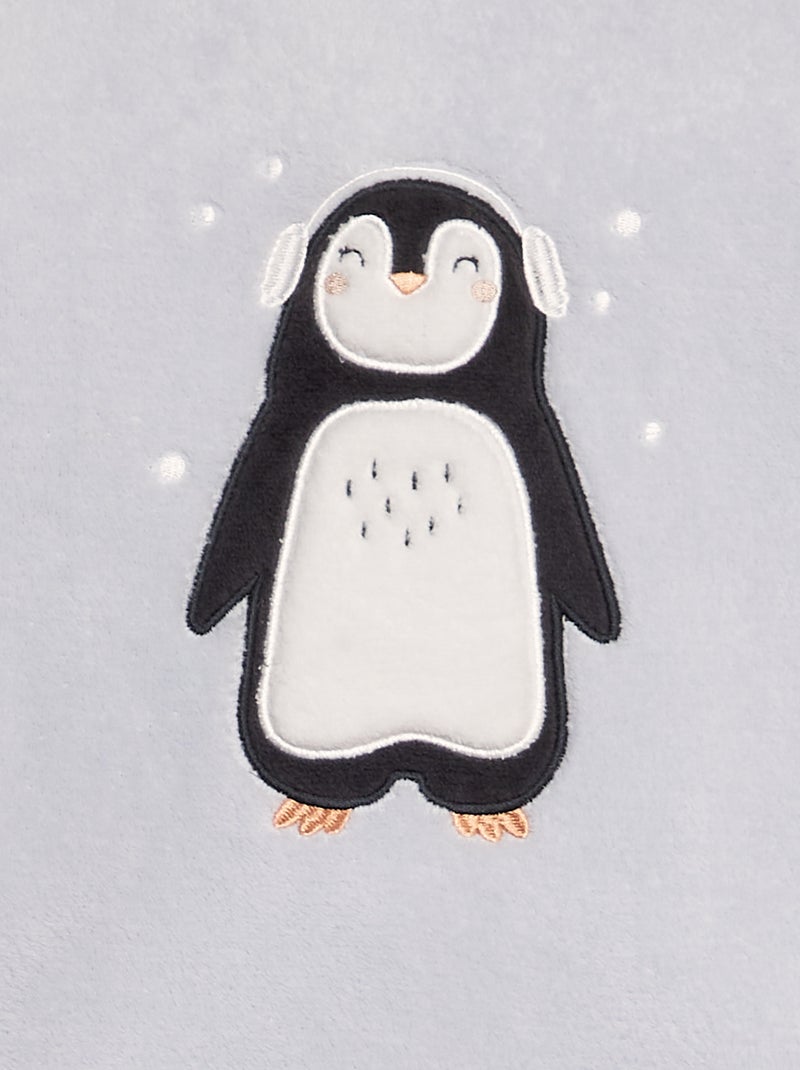 Fleece-pyjama met pinguïn-print - 2-delig BLAUW - Kiabi
