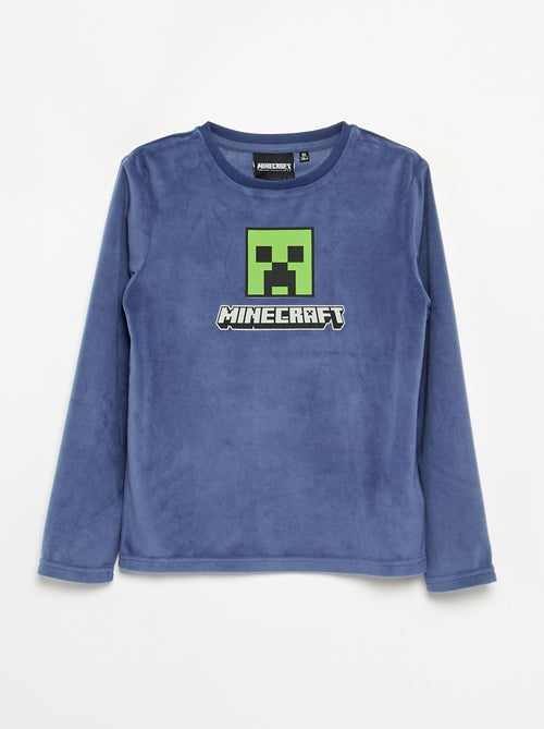 Fleece pyjama 'Minecraft' 2-delig - T-shirt met lange mouwen + broek - Kiabi Fleece pyjama 'Minecraft' 2-delig - T-shirt met lange mouwen + broek - Kiabi
