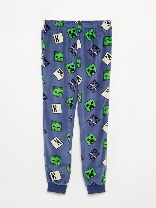 Fleece pyjama 'Minecraft' 2-delig - T-shirt met lange mouwen + broek - Kiabi Fleece pyjama 'Minecraft' 2-delig - T-shirt met lange mouwen + broek - Kiabi