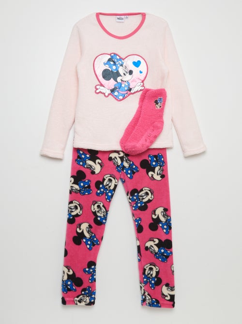 Fleece pyjama 'Minnie' - 3-delig - Kiabi