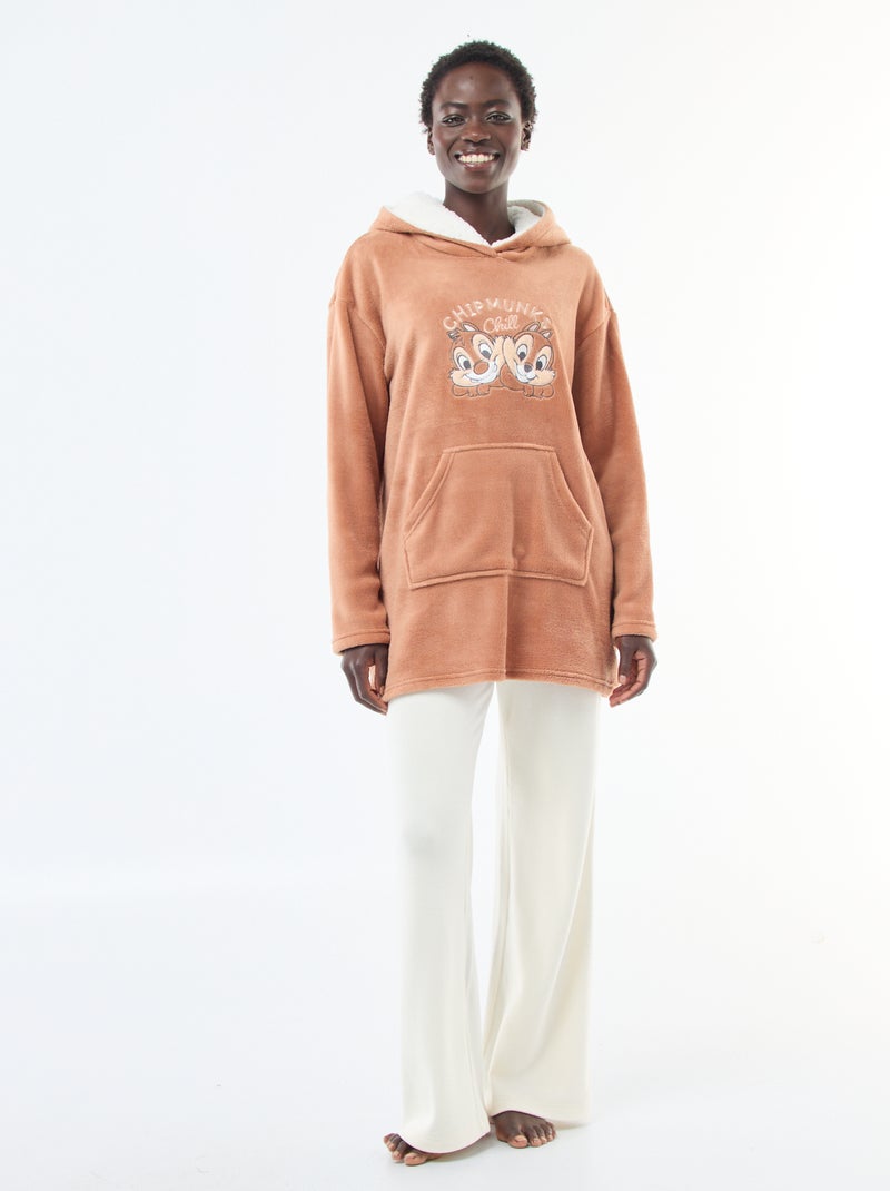 Fleece pyjamahoodie 'Knabbel en Babbel' 'Disney' Biege - Kiabi