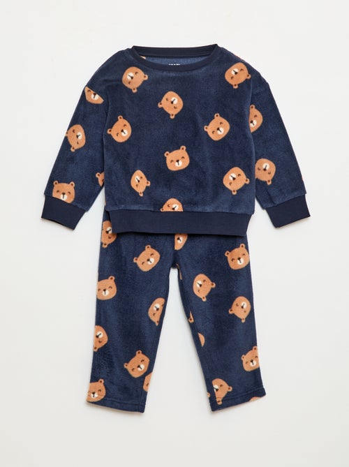 Fleece pyjamasetje - Top + broek - Kiabi