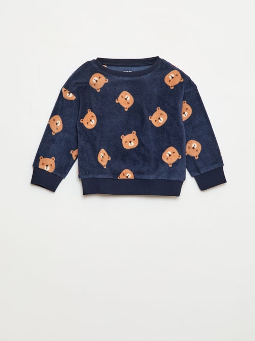 Fleece pyjamasetje - Top + broek - Kiabi