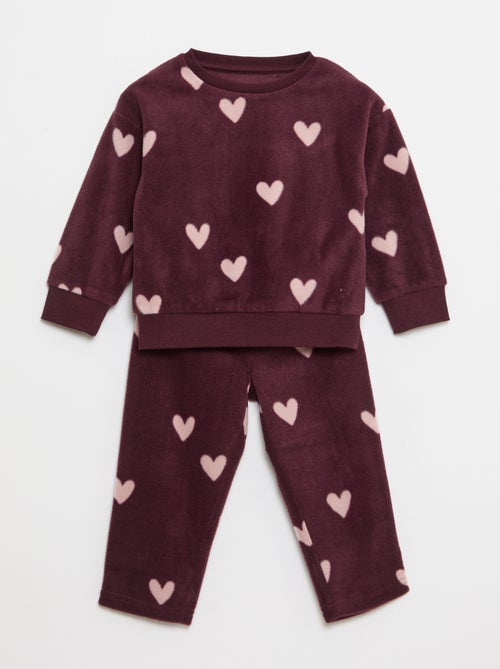 Fleece pyjamasetje - Top + broek - Kiabi