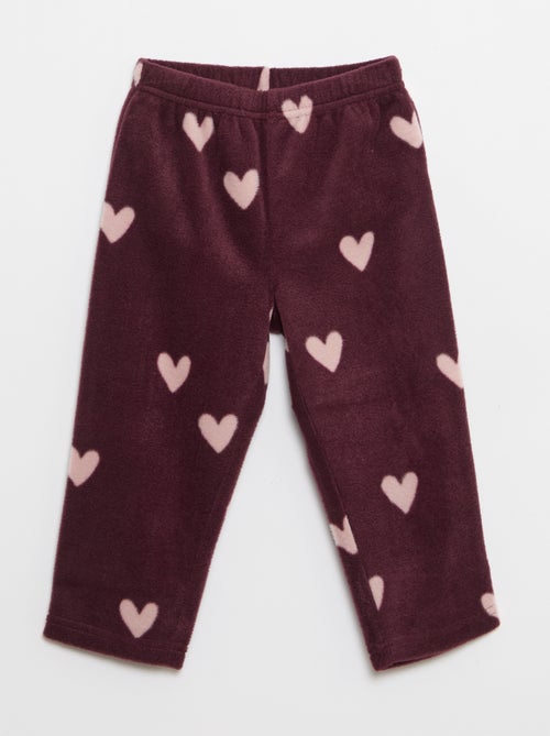 Fleece pyjamasetje - Top + broek - Kiabi