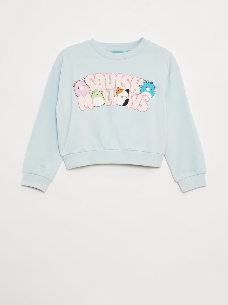 Fleece sweater met 'squishmallows'-print BLAUW - Kiabi