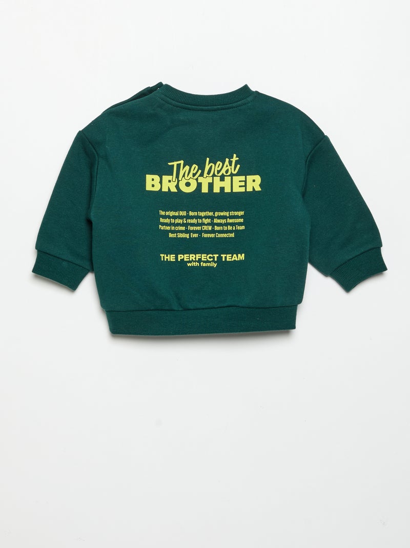 Fleece sweatshirt Groen - Kiabi
