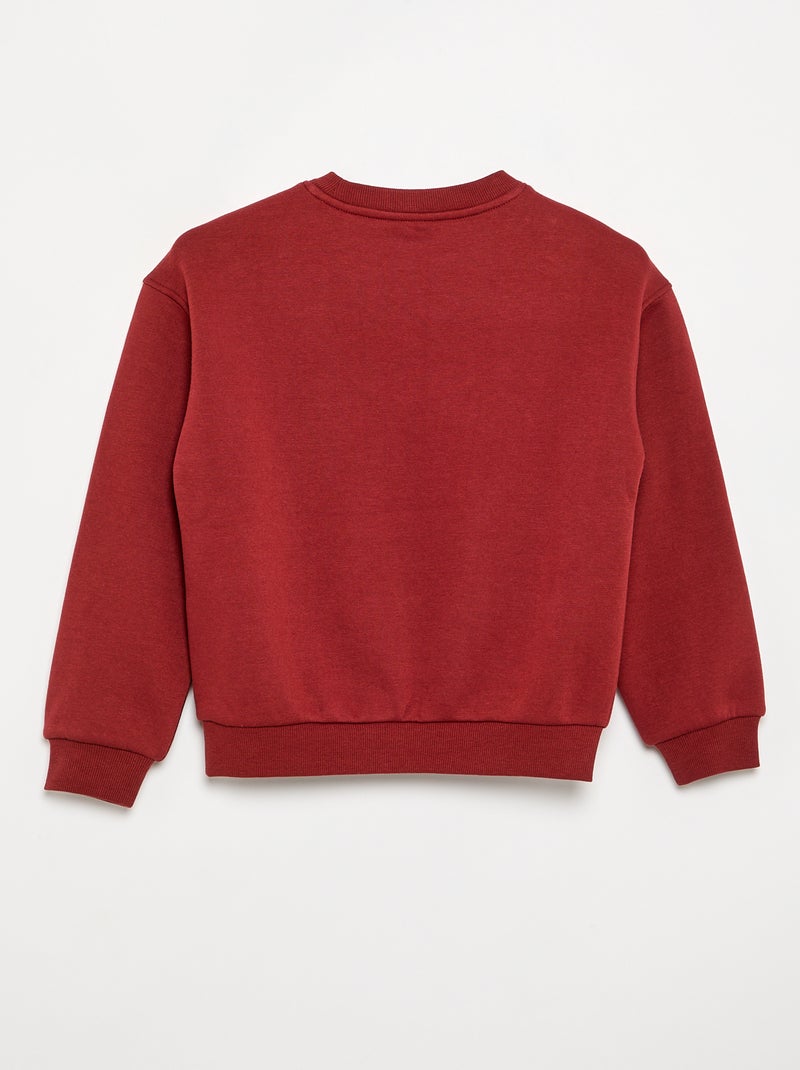 Fleece sweatshirt Rood - Kiabi