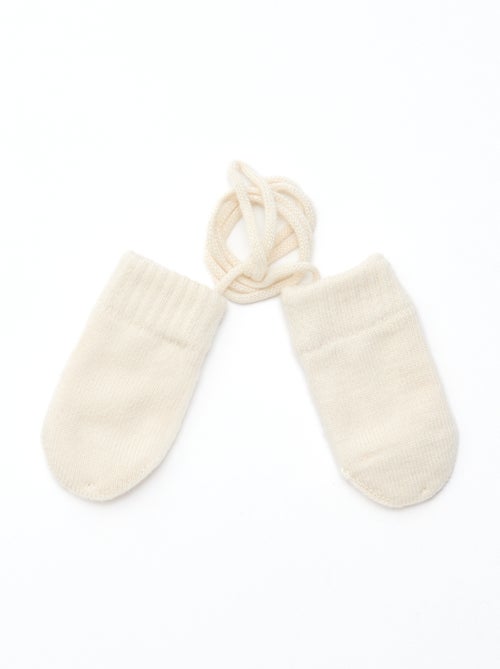 Fleece wanten van tricot - Kiabi