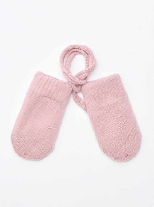 Fleece wanten van tricot - Kiabi