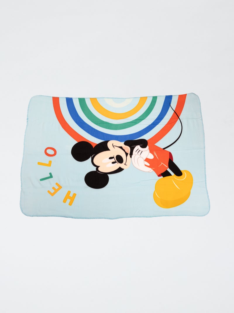 Fleecedekentje met Mickey-print Groen - Kiabi