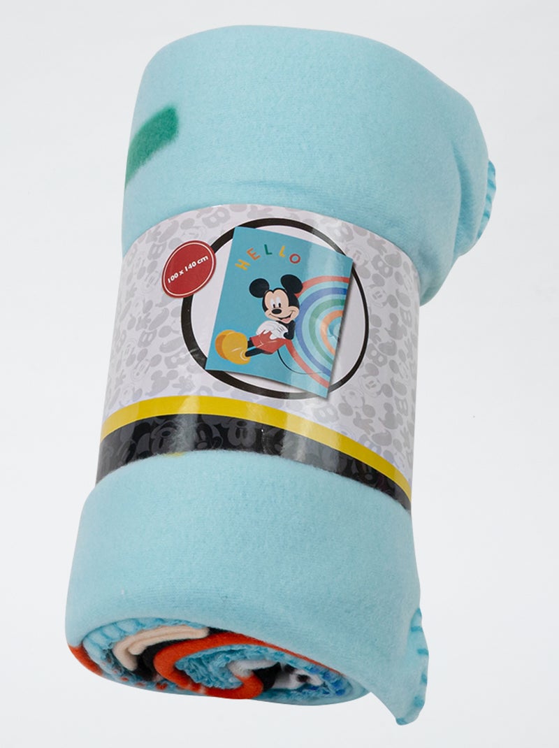 Fleecedekentje met Mickey-print Groen - Kiabi