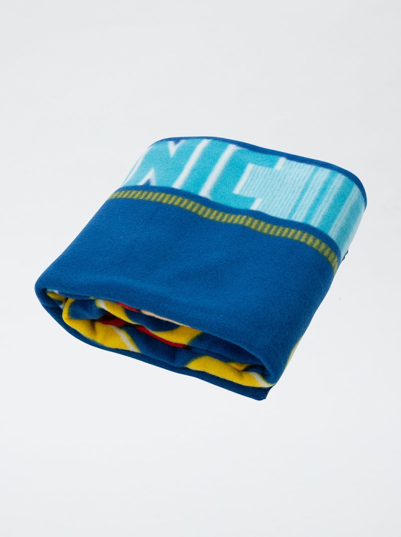 Fleecedekentje met Sonic-print Blauw - Kiabi