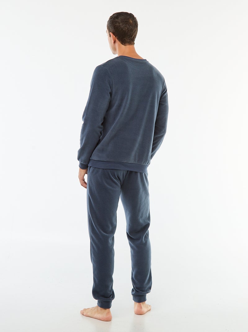 Fleecepyjama met T-shirt + broek - 2-delig Blauw - Kiabi