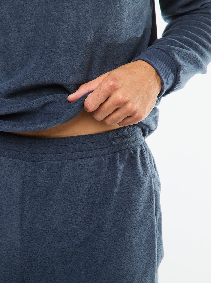 Fleecepyjama met T-shirt + broek - 2-delig Blauw - Kiabi