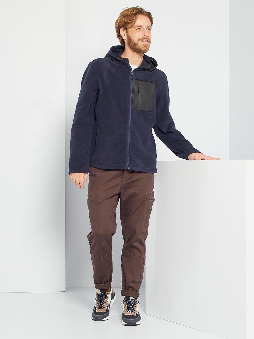 fleecevest met capuchon