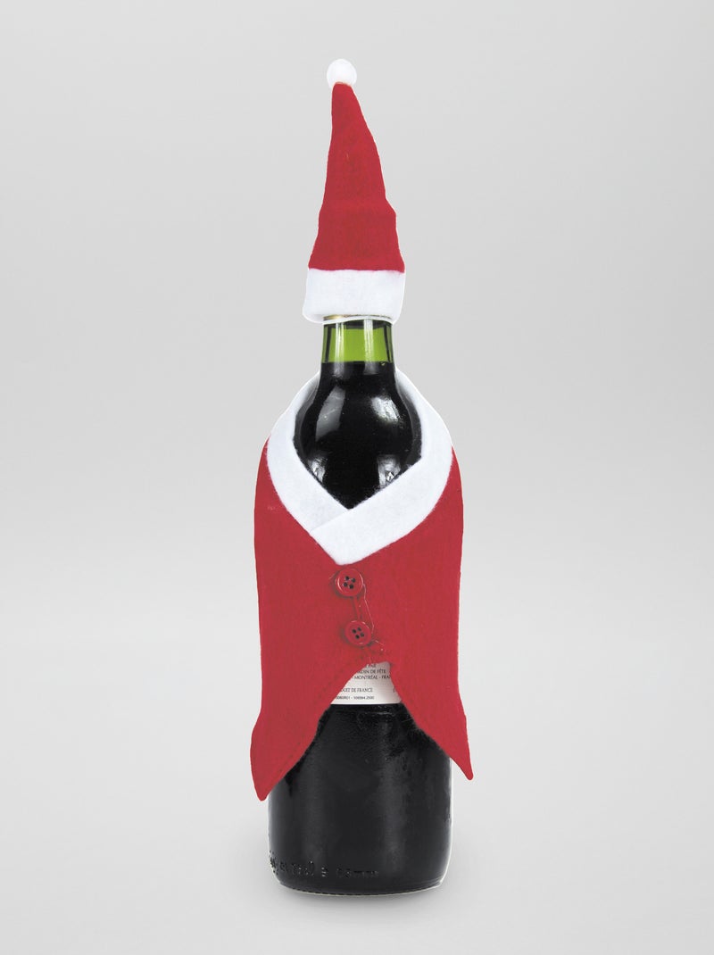 Flessenaccessoire in kerstthema rood - Kiabi