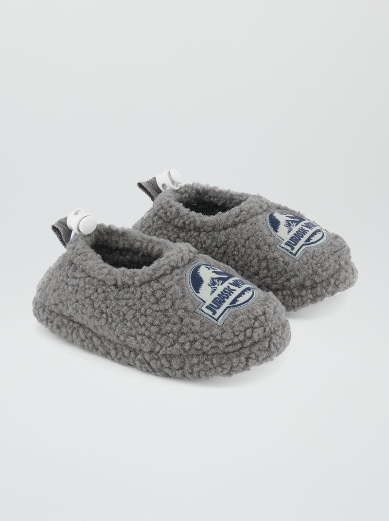 Flexibele pantoffels met schapenvacht effect 'Jurassic Park' lichtbruin - Kiabi