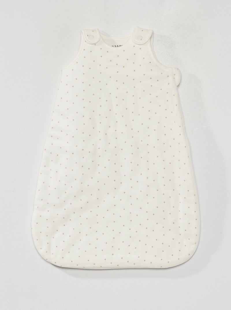 Fluwelen babyslaapzak - TOG 2.5 WIT - Kiabi