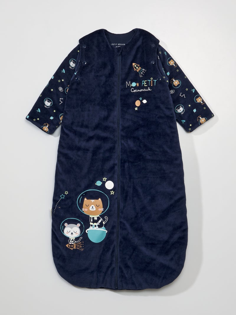 Fluwelen babyslaapzak 'Petit Beguin' blauw - Kiabi