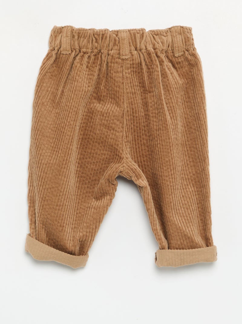 Fluwelen broek 'Disney' Biege - Kiabi