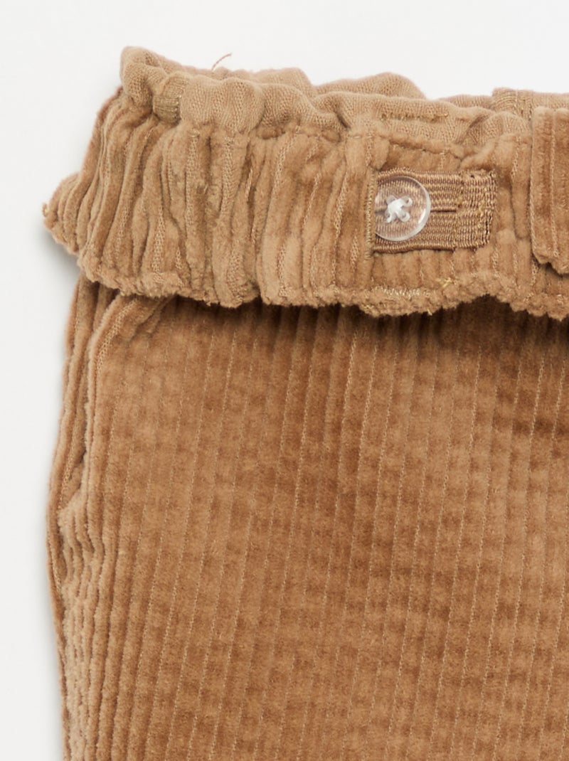 Fluwelen broek 'Disney' Biege - Kiabi