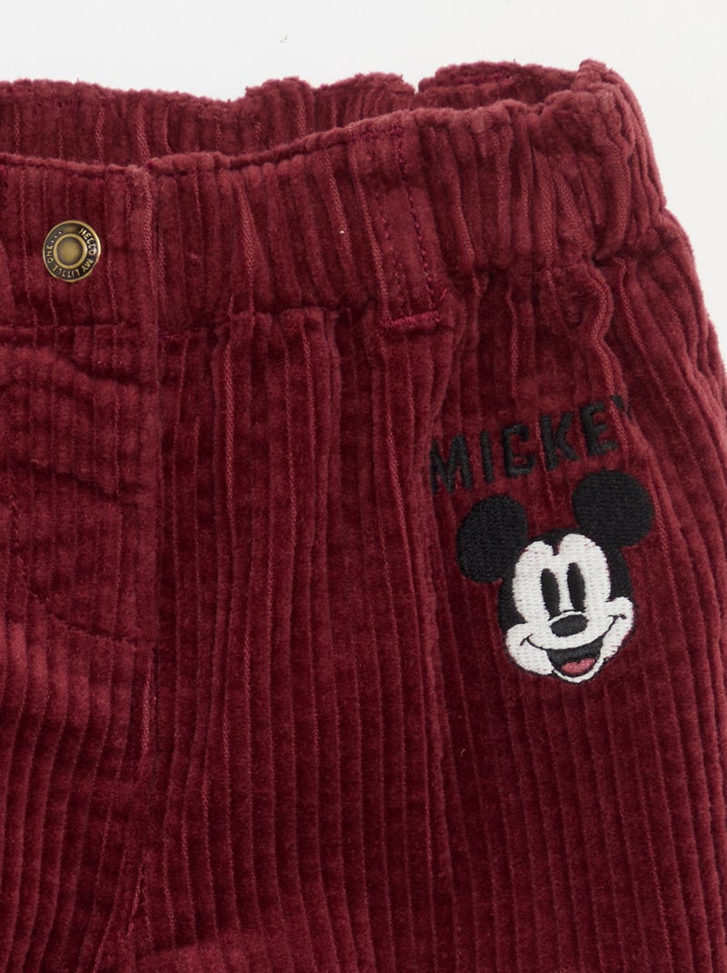 Fluwelen broek 'Disney' Rood - Kiabi