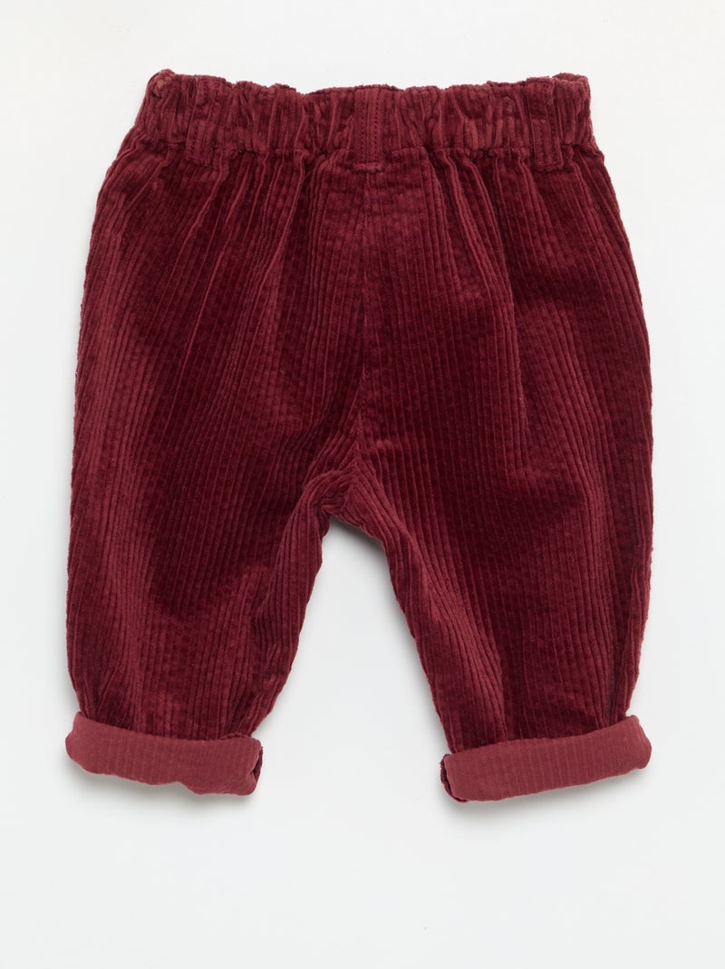 Fluwelen broek 'Disney' Rood - Kiabi