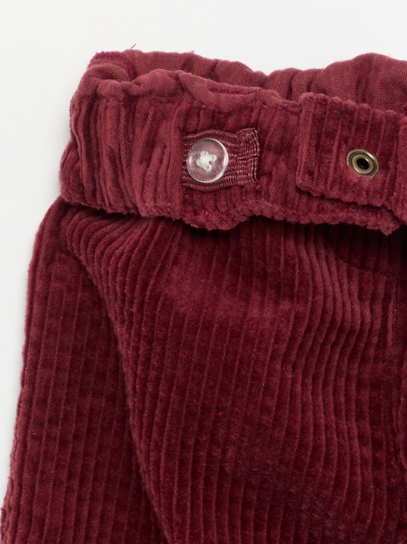 Fluwelen broek 'Disney' Rood - Kiabi