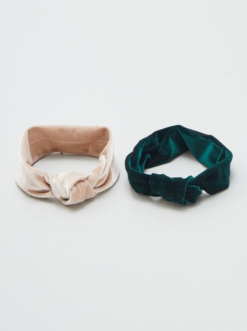 Fluwelen haarbanden - 2-pack - Kiabi