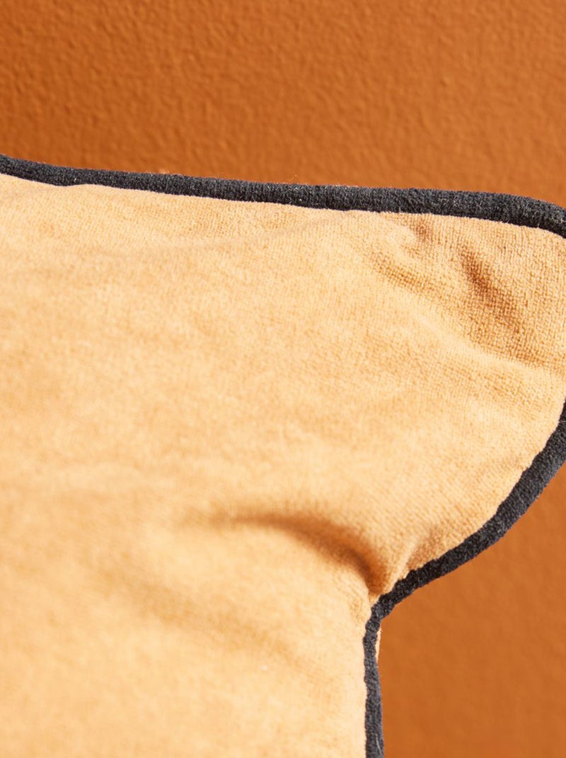 Fluwelen kussen 45 x 45 cm BRUIN - Kiabi