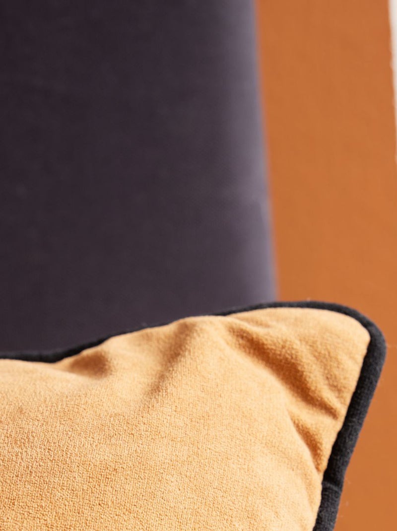 Fluwelen kussen 45 x 90 cm BRUIN - Kiabi